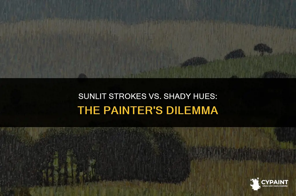 is it better to paint in the sun or shade