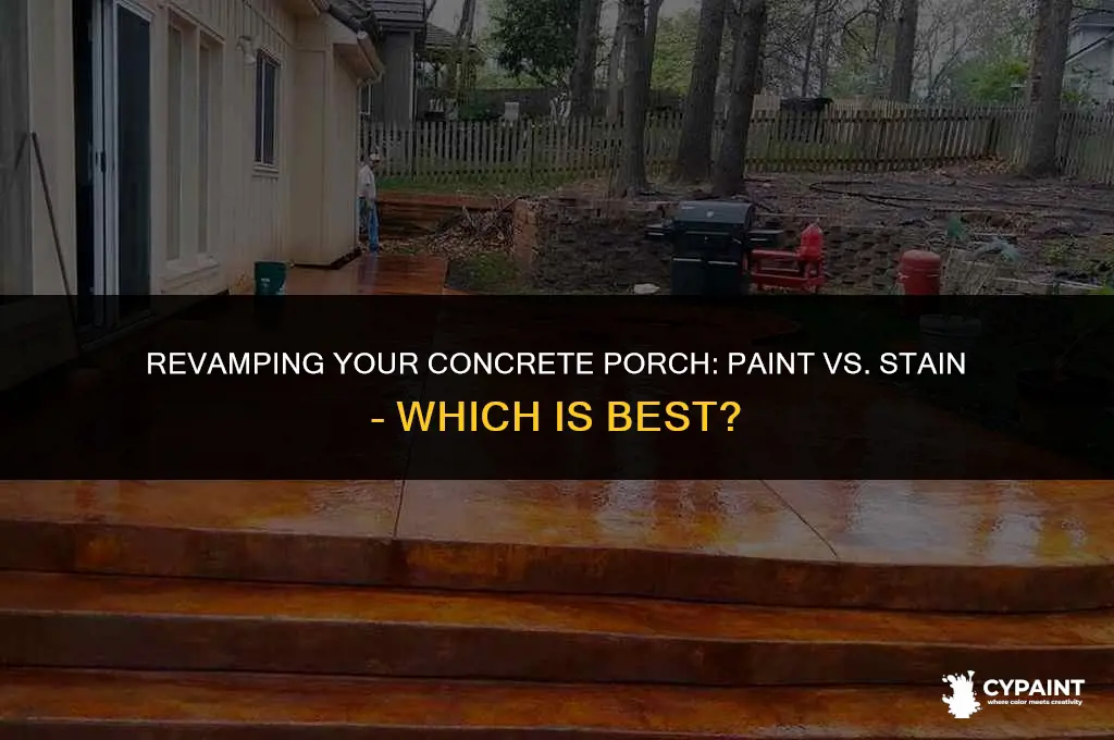 is it better to paint or stain a concrete porch