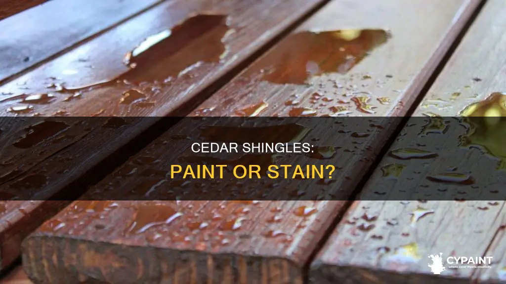 is it better to paint or stain cedar shingles