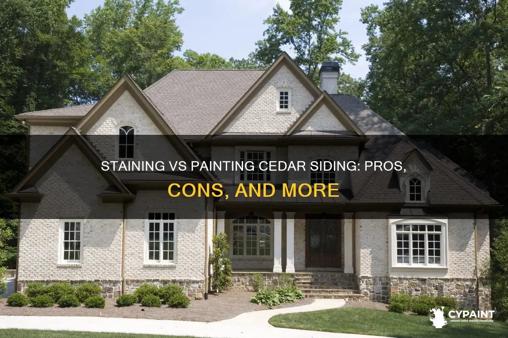 is it better to paint or stain cedar siding
