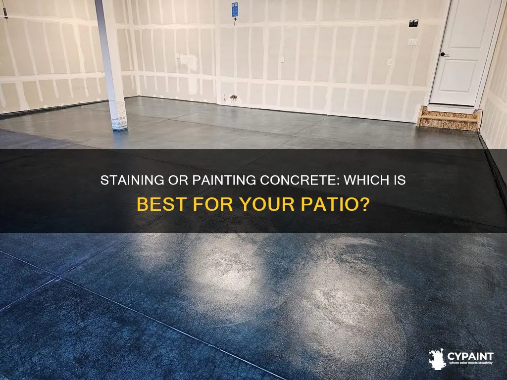is it better to paint or stain outdoor concrete