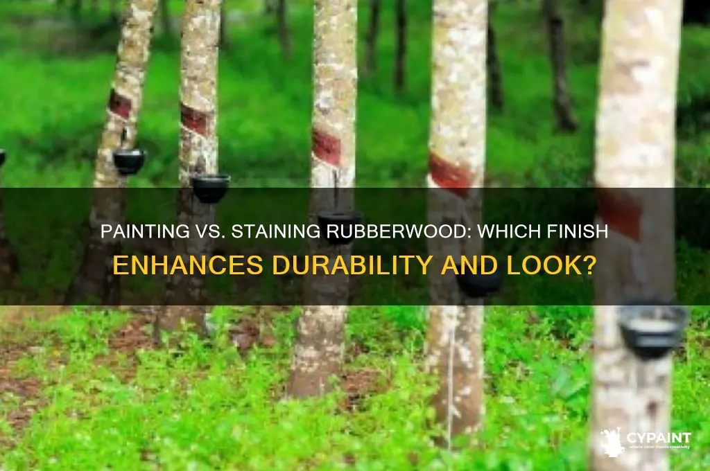 is it better to paint or stain rubberwood
