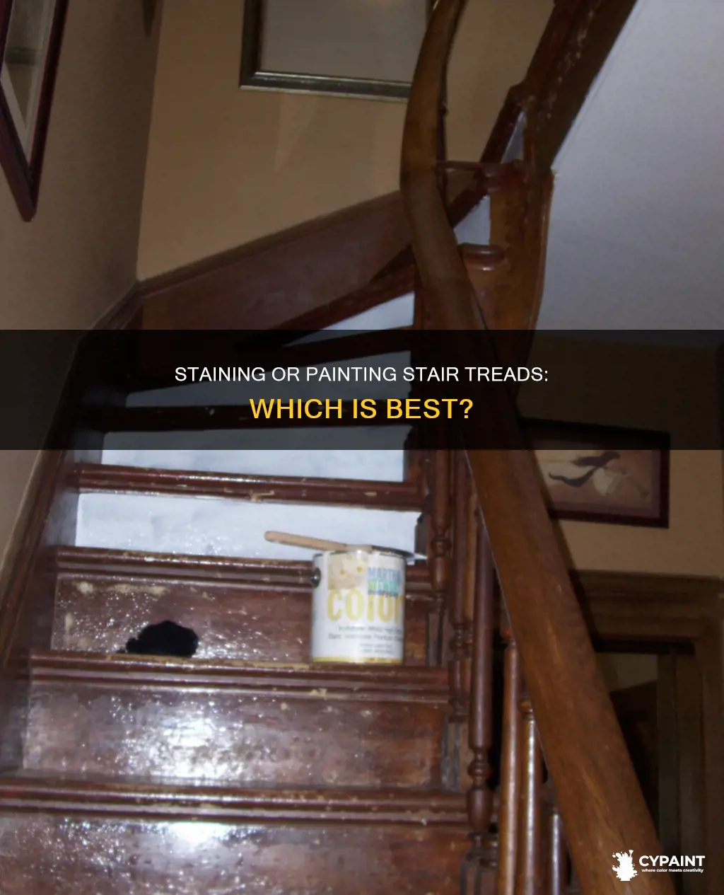 is it better to paint or stain stair treads