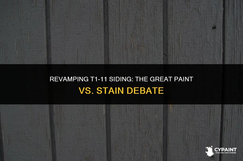 is it better to paint or stain t1-11 siding