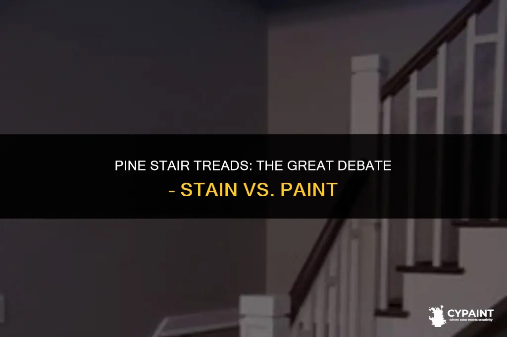is it better to stain or paint pine stair treads