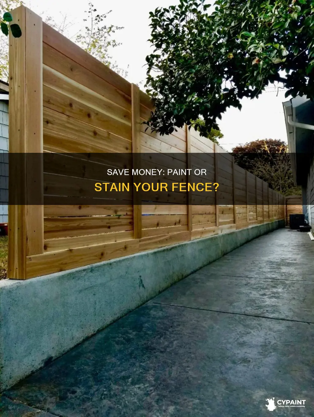 is it cheaper to paint or stain a fence