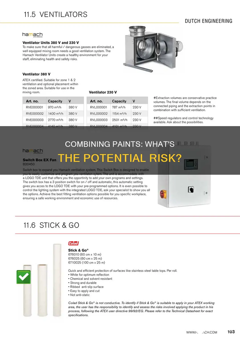 is it dangerous to mix different types of paint