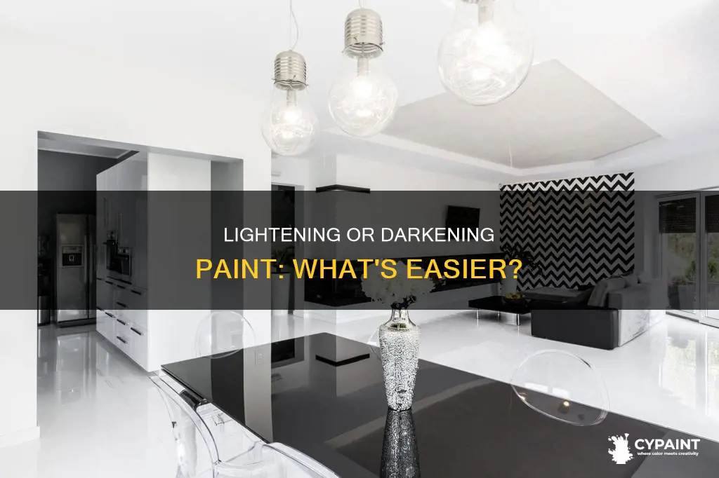is it easier to lighten paint or darken paint