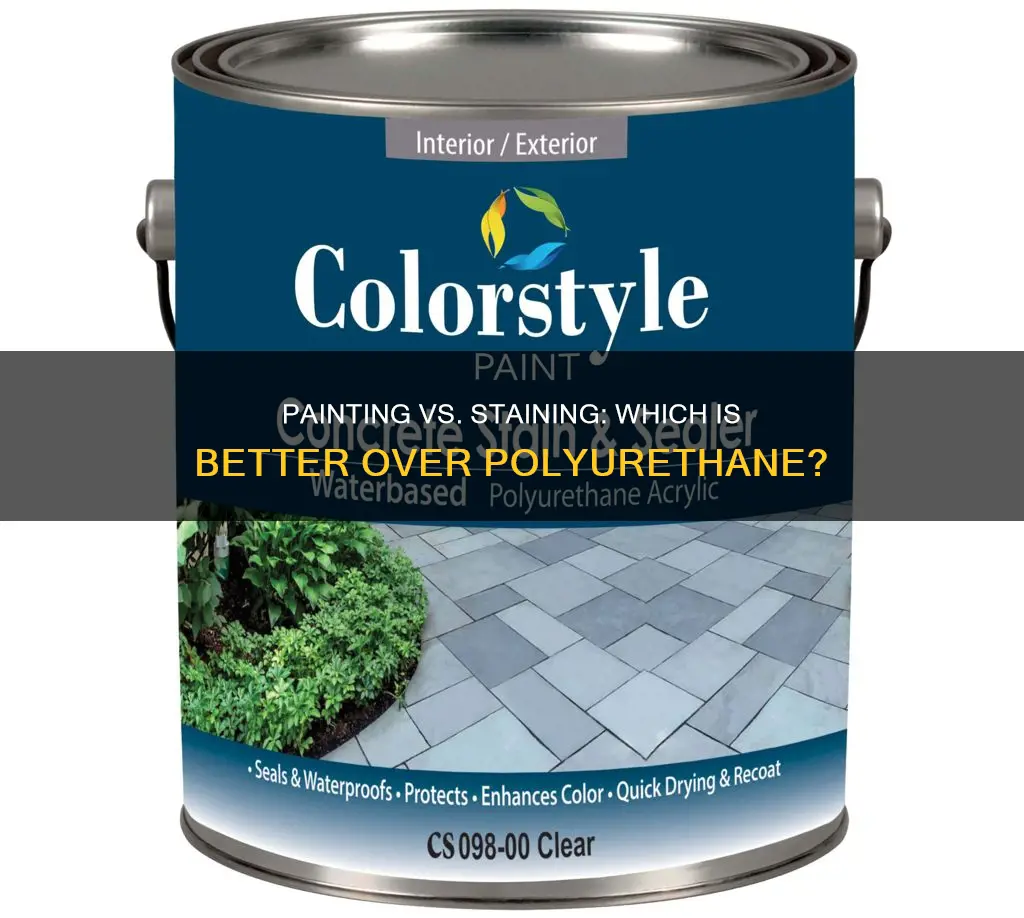 is it easier to paint or stain over polyurethane
