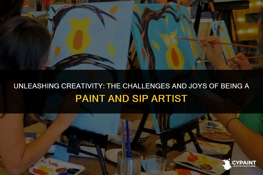 is it hard to be a paint and sip artist