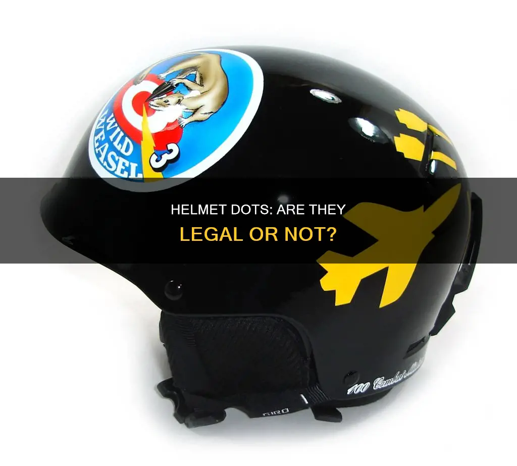 is it illegal to have painted dot on helmet
