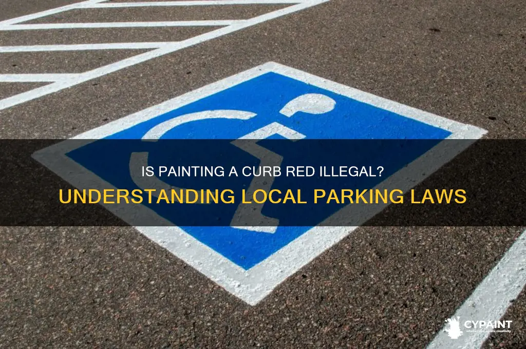 is it illegal to paint a curb red