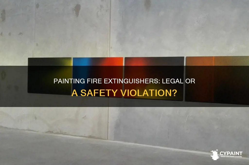 is it illegal to paint a fire extinguisher