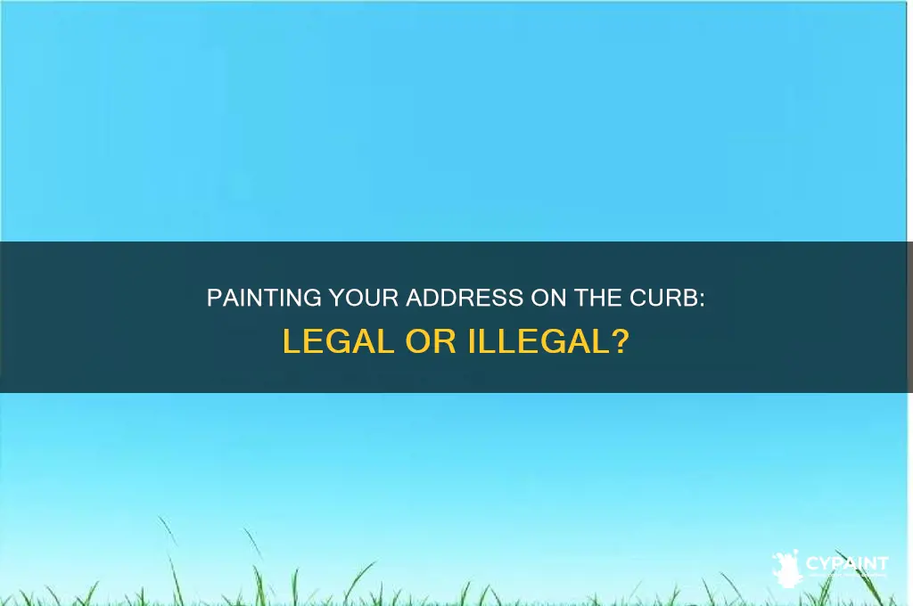 is it illegal to paint address on curb