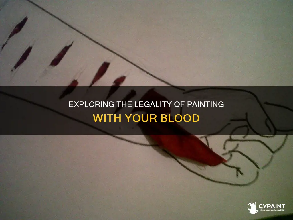 is it illegal to paint in your own blood