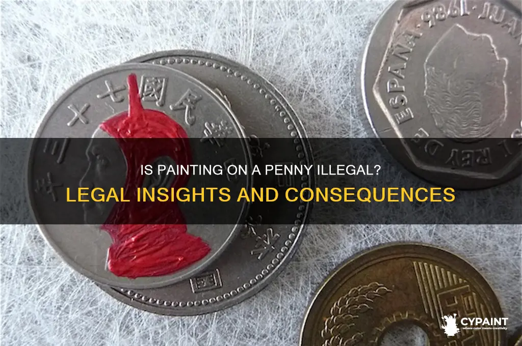 is it illegal to paint on a penny
