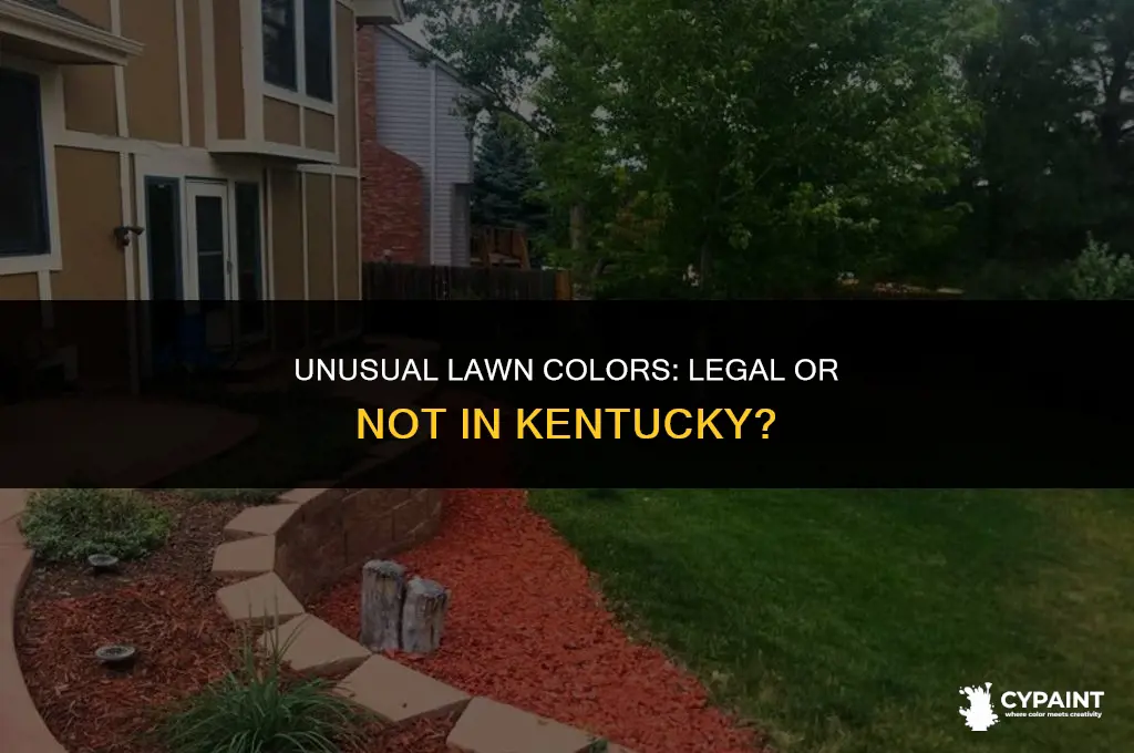 is it illegal to paint your lawn red in kentucky