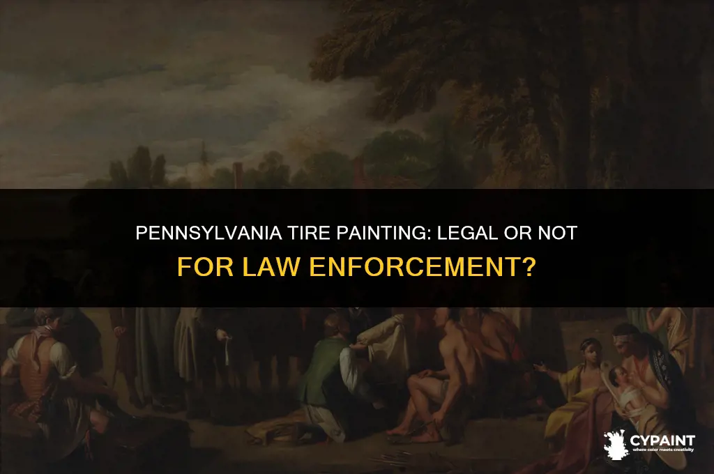 is it legal forlaw enforcement to paint tires on pennsylvania
