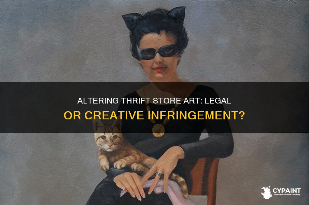 is it legal to alter thrift store paintings