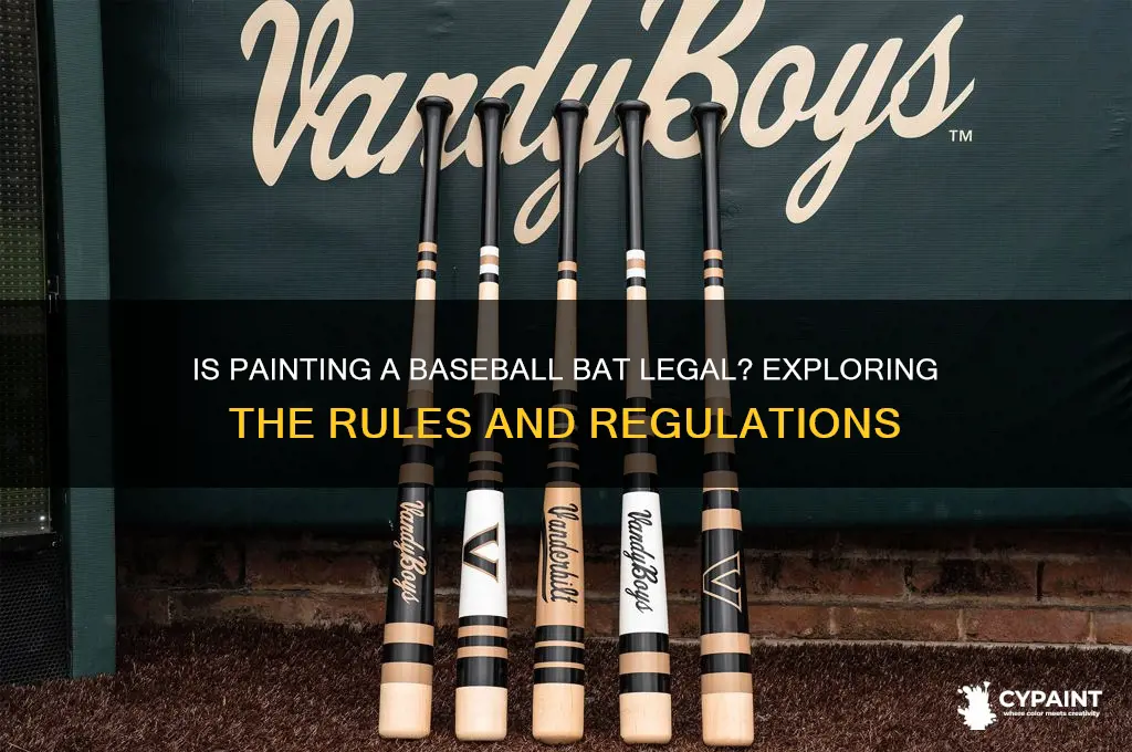 is it legal to paint a baseball bat