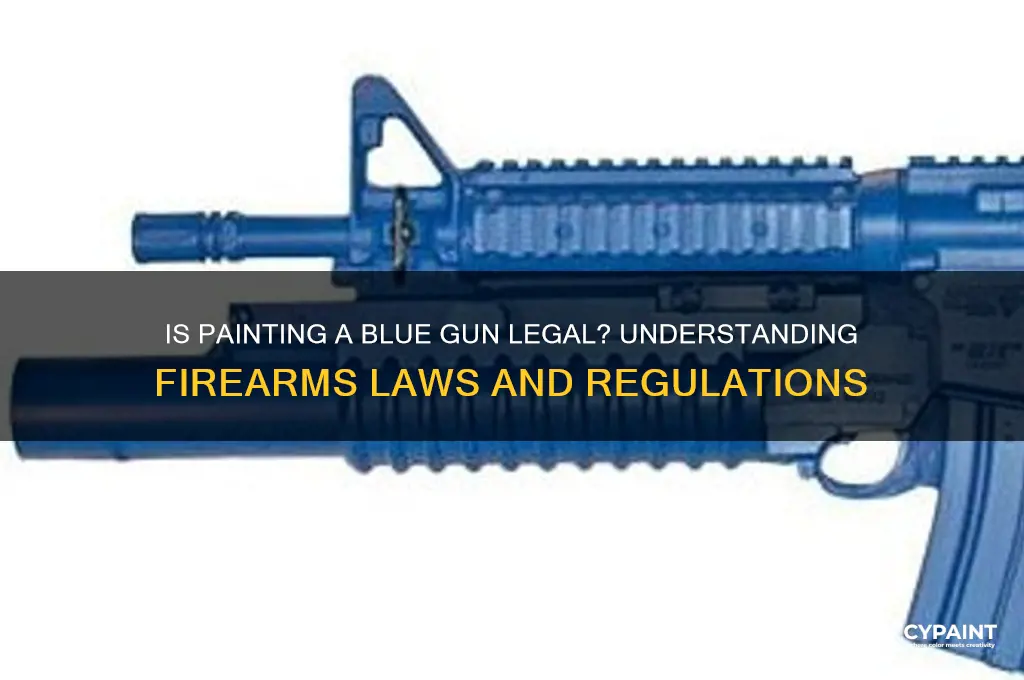 is it legal to paint a blue gun