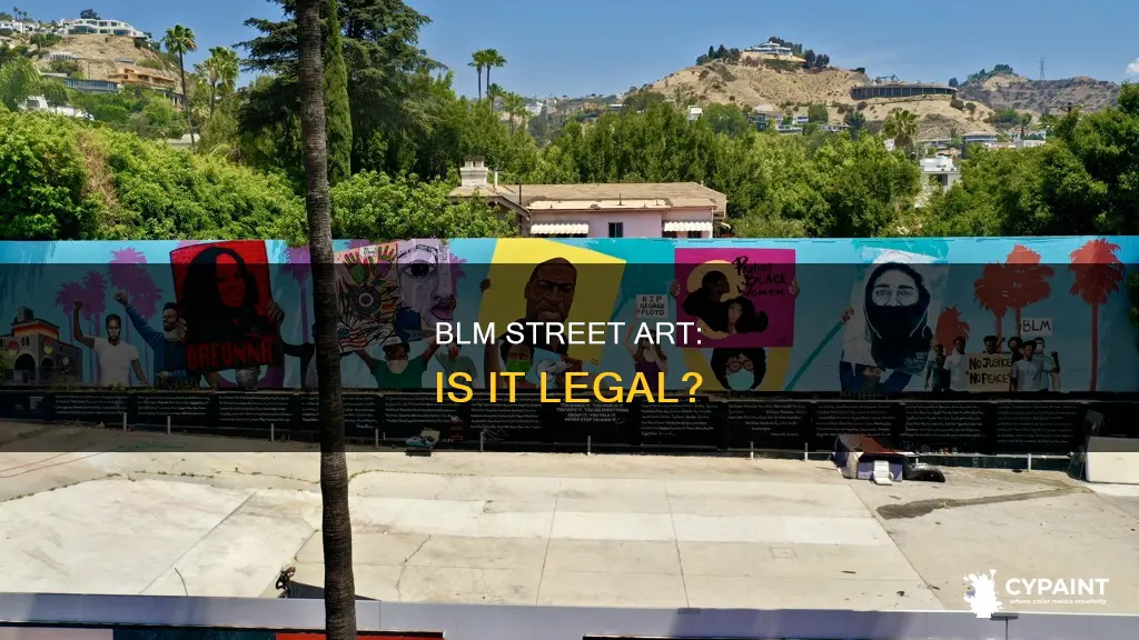 is it legal to paint blm on the street