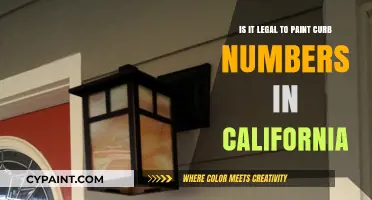 Curb Number Painting: Legal in California?