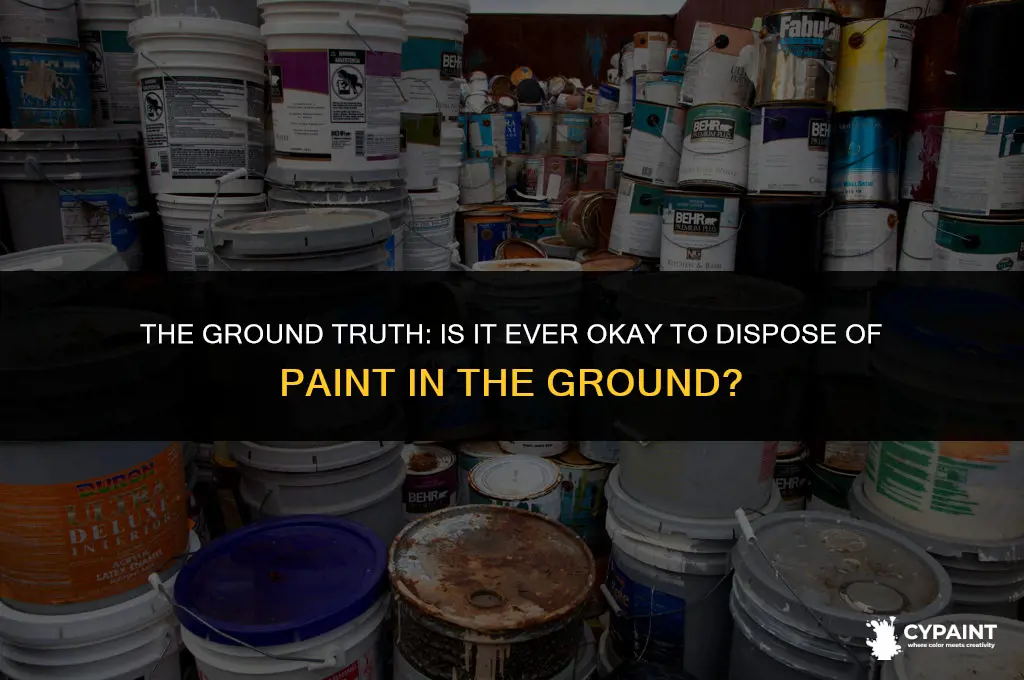 is it ok to dispose of paint in the ground