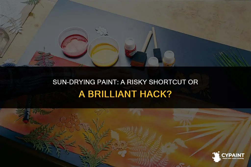 is it ok to let paint dry in the sun
