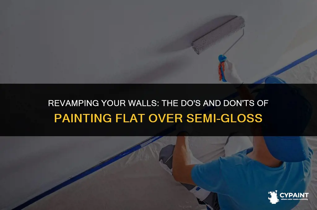 is it ok to paint flat paint over semi gloss
