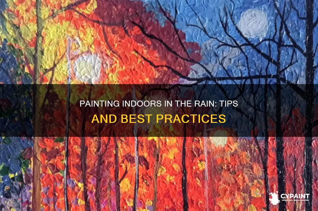 is it ok to paint indoors when raining