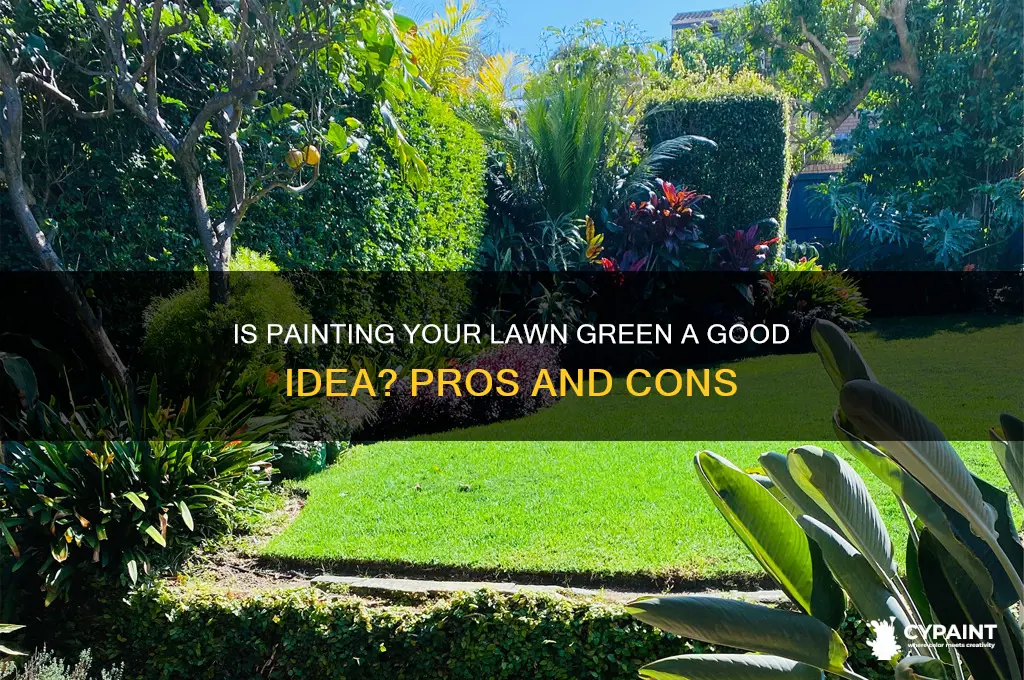 is it ok to paint my lawn green