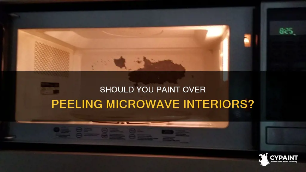is it ok to paint over interior microwave peeling