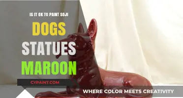 Maroon Soji Dog Statues: A Creative Touch?