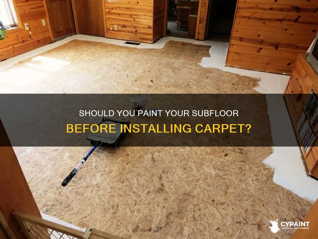 is it ok to paint subfloor of installing carpet