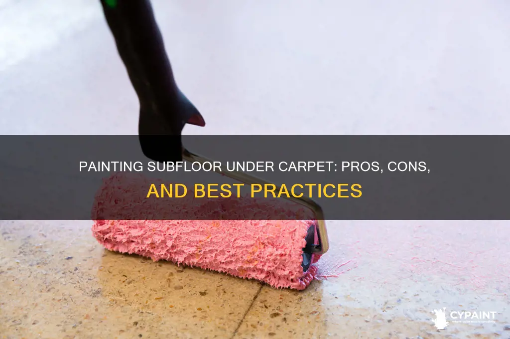 is it ok to paint subfloor under carpet