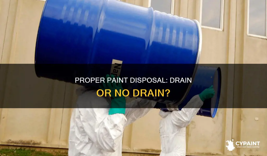 is it ok to pour paint down the drain