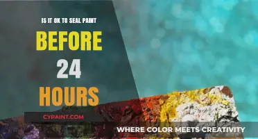 Should You Seal Paint Before 24 Hours?