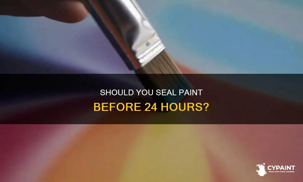 is it ok to seal paint before 24 hours
