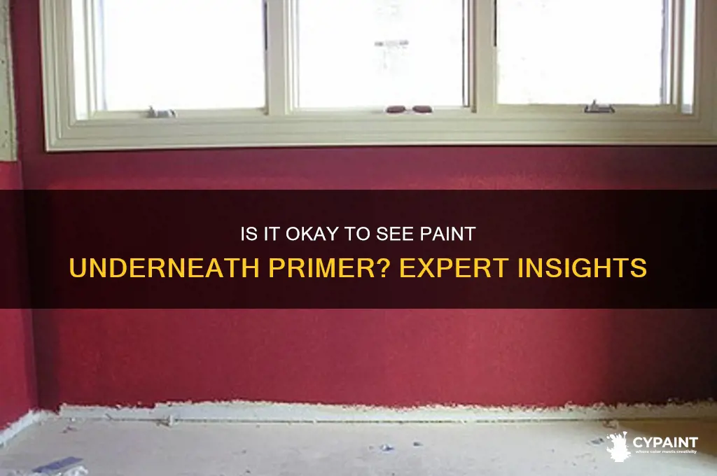 is it ok to see some paint colorunderneathprimer