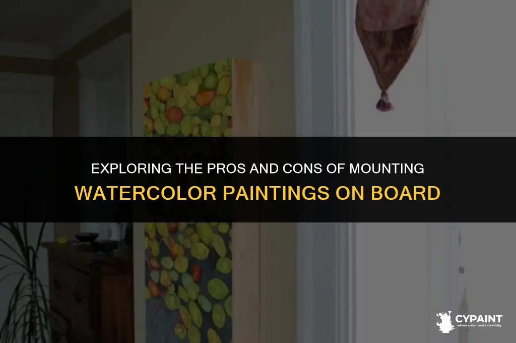 is it ok to stick watercolour painting on a board