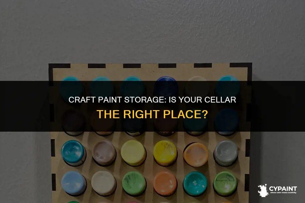 is it ok to store craft paints in the cellar
