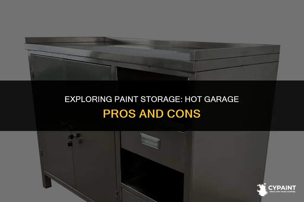 is it ok to store paint in a hot garage