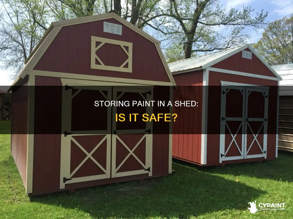 is it ok to store paint in a shed