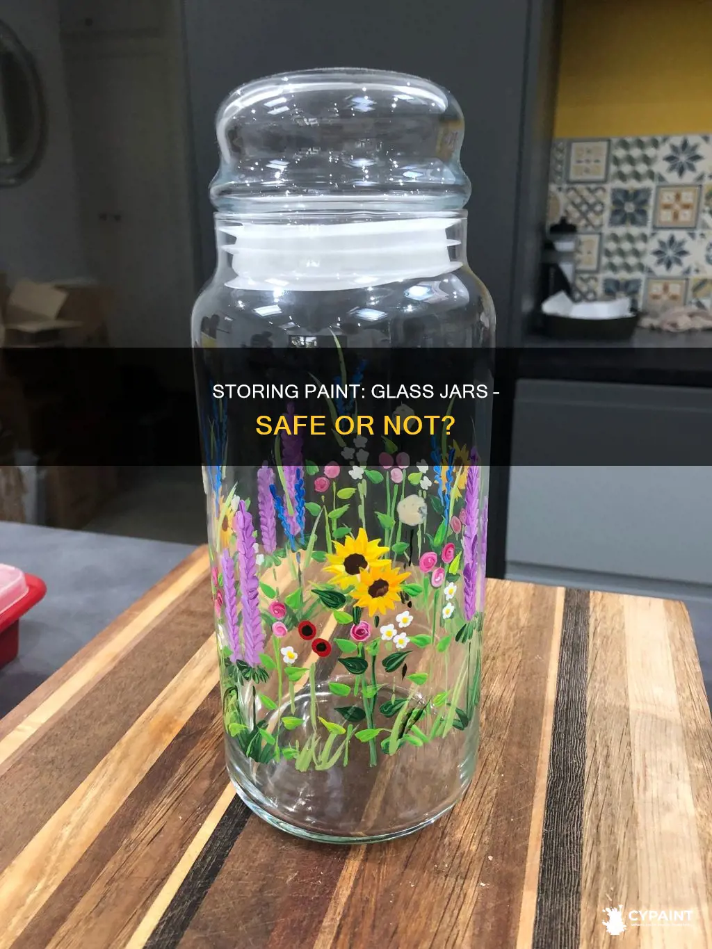 is it ok to store paint in glass jars