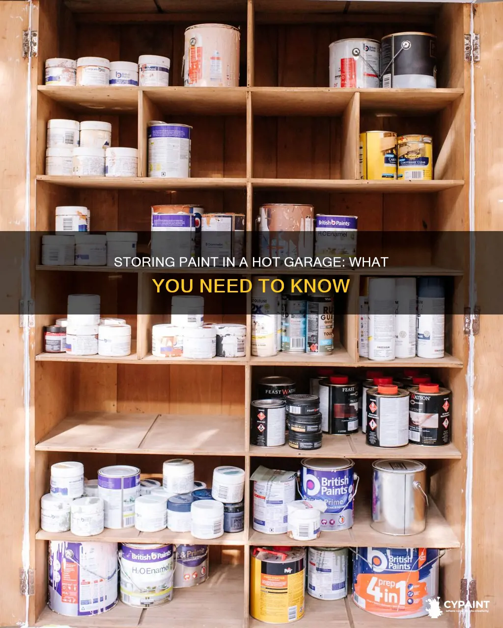 is it ok to store paint in hot garage