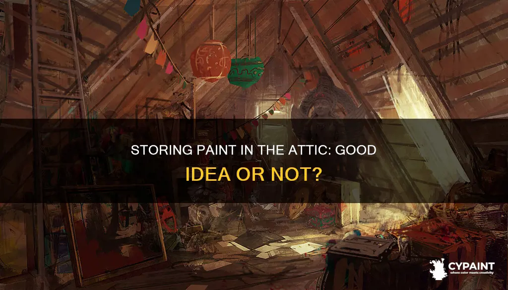 is it ok to store paint in the attic