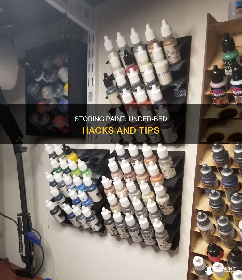 is it ok to store paint under a ned