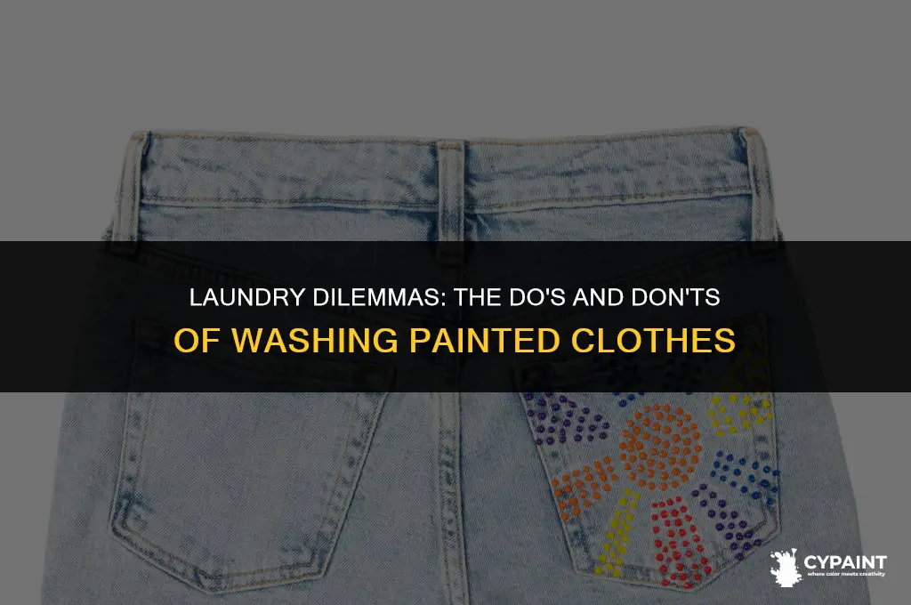is it ok to wash clothes with paint on them