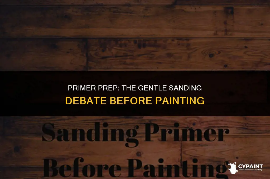 is it okay to lightly sand the primer before painting